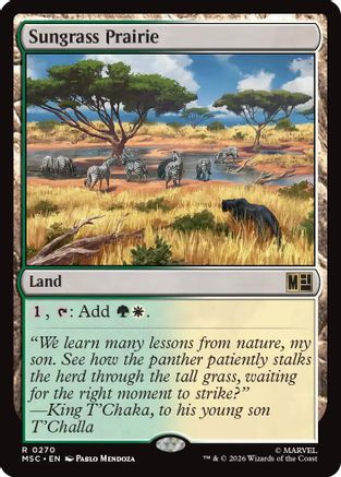 Sungrass Prairie (Surge Foil) (MSC-270) - Commander: Marvel Super Heroes Foil | Grognard Games