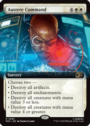 Austere Command (Extended Art) (MSC-294) - Commander: Marvel Super Heroes | Grognard Games