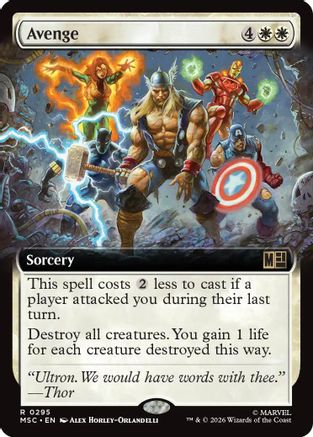 Avenge (Extended Art) (MSC-295) - Commander: Marvel Super Heroes | Grognard Games