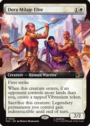 Dora Milaje Elite (Extended Art) (MSC-302) - Commander: Marvel Super Heroes | Grognard Games