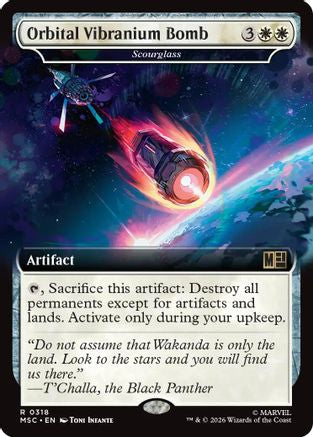 Orbital Vibranium Bomb - Scourglass (Extended Art) (MSC-318) - Commander: Marvel Super Heroes | Grognard Games