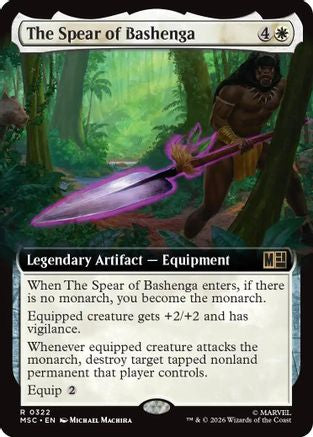 The Spear of Bashenga (Extended Art) (MSC-322) - Commander: Marvel Super Heroes | Grognard Games