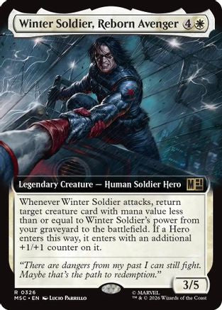 Winter Soldier, Reborn Avenger (Extended Art) (MSC-326) - Commander: Marvel Super Heroes | Grognard Games