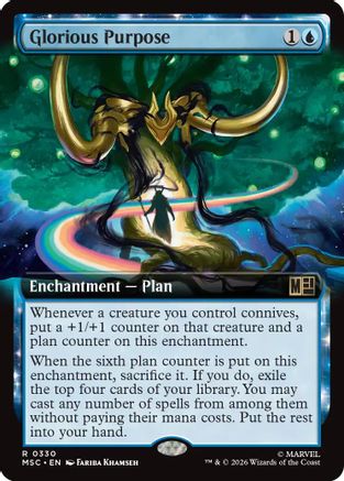 Glorious Purpose (Extended Art) (MSC-330) - Commander: Marvel Super Heroes | Grognard Games