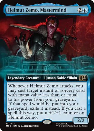 Helmut Zemo, Mastermind (Extended Art) (MSC-331) - Commander: Marvel Super Heroes | Grognard Games