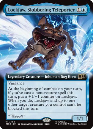 Lockjaw, Slobbering Teleporter (Extended Art) (MSC-336) - Commander: Marvel Super Heroes | Grognard Games
