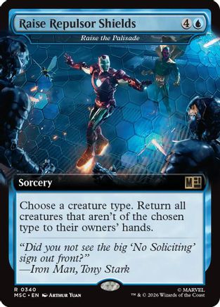 Raise Repulsor Shields - Raise the Palisade (Extended Art) (MSC-340) - Commander: Marvel Super Heroes | Grognard Games