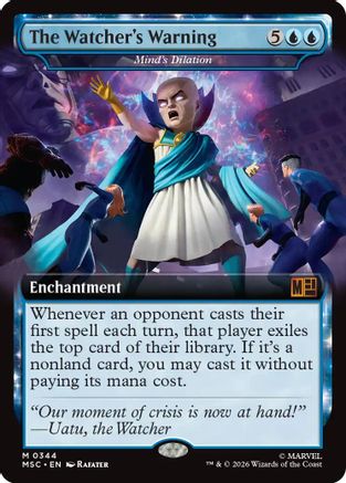 The Watcher's Warning - Mind's Dilation (Extended Art) (MSC-344) - Commander: Marvel Super Heroes | Grognard Games