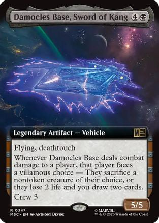 Damocles Base, Sword of Kang (Extended Art) (MSC-347) - Commander: Marvel Super Heroes | Grognard Games