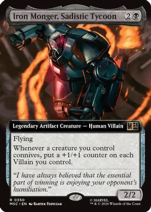 Iron Monger, Sadistic Tycoon (Extended Art) (MSC-350) - Commander: Marvel Super Heroes | Grognard Games