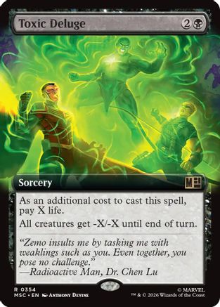 Toxic Deluge (Extended Art) (MSC-354) - Commander: Marvel Super Heroes | Grognard Games