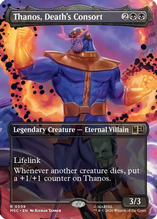 Thanos, Death's Consort (Borderless) (MSC-508) - Commander: Marvel Super Heroes Foil | Grognard Games