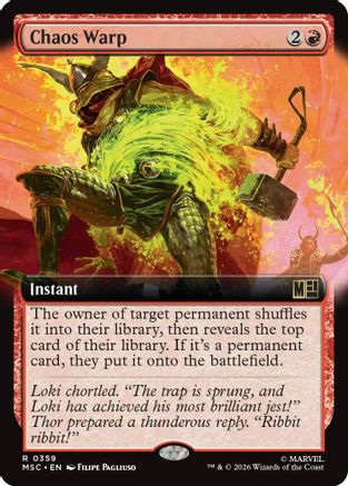 Chaos Warp (Extended Art) (MSC-359) - Commander: Marvel Super Heroes | Grognard Games