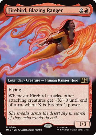Firebird, Blazing Ranger (Extended Art) (MSC-360) - Commander: Marvel Super Heroes | Grognard Games
