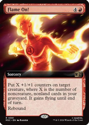 Flame On! (Extended Art) (MSC-361) - Commander: Marvel Super Heroes | Grognard Games