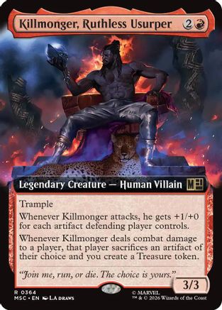 Killmonger, Ruthless Usurper (Extended Art) (MSC-364) - Commander: Marvel Super Heroes | Grognard Games