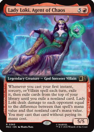 Lady Loki, Agent of Chaos (Extended Art) (MSC-365) - Commander: Marvel Super Heroes | Grognard Games