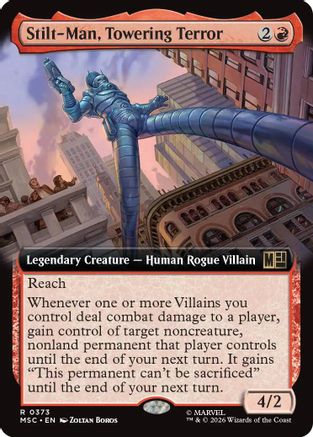 Stilt-Man, Towering Terror (Extended Art) (MSC-373) - Commander: Marvel Super Heroes | Grognard Games