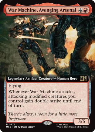 War Machine, Avenging Arsenal (Extended Art) (MSC-375) - Commander: Marvel Super Heroes | Grognard Games