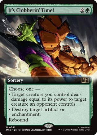 It's Clobberin' Time! (Extended Art) (MSC-381) - Commander: Marvel Super Heroes | Grognard Games