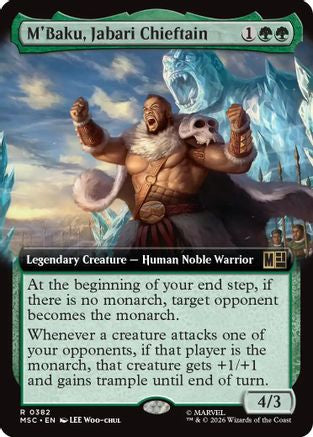 M'Baku, Jabari Chieftain (Extended Art) (MSC-382) - Commander: Marvel Super Heroes | Grognard Games