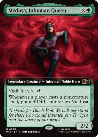 Medusa, Inhuman Queen (Extended Art) (MSC-383) - Commander: Marvel Super Heroes | Grognard Games