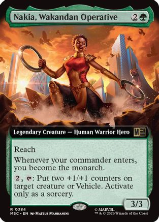 Nakia, Wakandan Operative (Extended Art) (MSC-384) - Commander: Marvel Super Heroes | Grognard Games