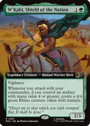 W'Kabi, Shield of the Nation (Extended Art) (MSC-387) - Commander: Marvel Super Heroes | Grognard Games