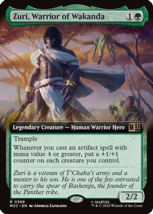 Zuri, Warrior of Wakanda (Extended Art) (MSC-389) - Commander: Marvel Super Heroes | Grognard Games