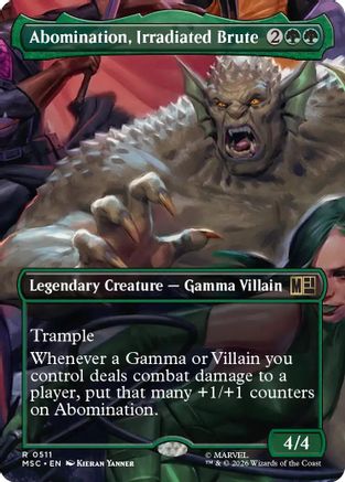Abomination, Irradiated Brute (Borderless) (MSC-511) - Commander: Marvel Super Heroes | Grognard Games
