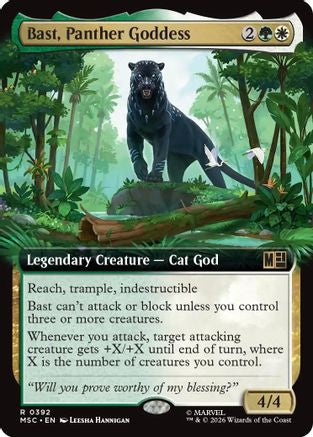 Bast, Panther Goddess (Extended Art) (MSC-392) - Commander: Marvel Super Heroes | Grognard Games