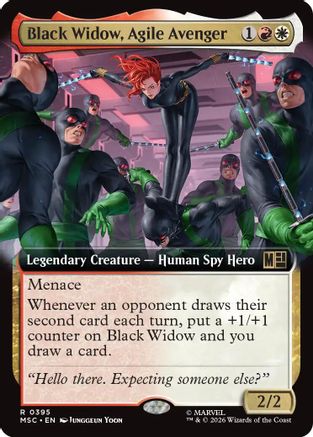Black Widow, Agile Avenger (Extended Art) (MSC-395) - Commander: Marvel Super Heroes | Grognard Games