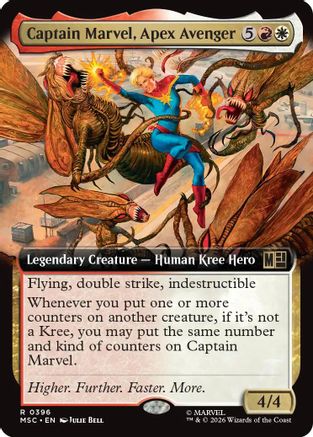Captain Marvel, Apex Avenger (Extended Art) (MSC-396) - Commander: Marvel Super Heroes | Grognard Games