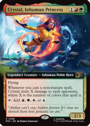 Crystal, Inhuman Princess (Extended Art) (MSC-398) - Commander: Marvel Super Heroes | Grognard Games