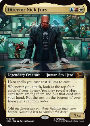 Director Nick Fury (Extended Art) (MSC-399) - Commander: Marvel Super Heroes | Grognard Games