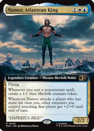 Namor, Atlantean King (Extended Art) (MSC-409) - Commander: Marvel Super Heroes | Grognard Games