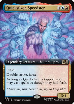 Quicksilver, Speedster (Extended Art) (MSC-412) - Commander: Marvel Super Heroes | Grognard Games