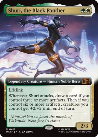 Shuri, the Black Panther (Extended Art) (MSC-416) - Commander: Marvel Super Heroes | Grognard Games