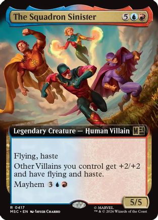 The Squadron Sinister (Extended Art) (MSC-417) - Commander: Marvel Super Heroes | Grognard Games