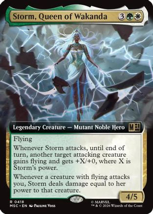 Storm, Queen of Wakanda (Extended Art) (MSC-418) - Commander: Marvel Super Heroes | Grognard Games