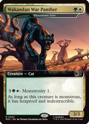 Wakandan War Panther - Fleecemane Lion (Extended Art) (MSC-423) - Commander: Marvel Super Heroes | Grognard Games
