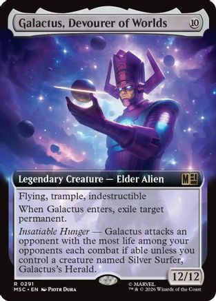 Galactus, Devourer of Worlds (Extended Art) (MSC-291) - Commander: Marvel Super Heroes | Grognard Games