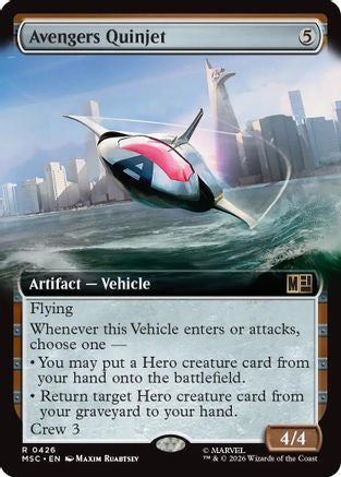 Avengers Quinjet (Extended Art) (MSC-426) - Commander: Marvel Super Heroes | Grognard Games