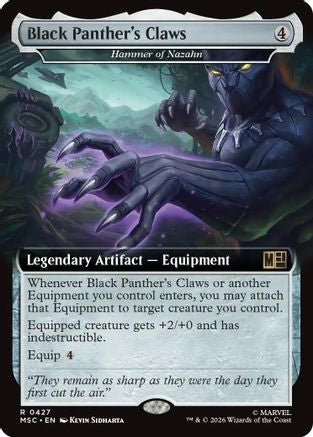 Black Panther's Claws - Hammer of Nazahn (Extended Art) (MSC-427) - Commander: Marvel Super Heroes | Grognard Games