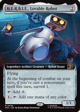 H.E.R.B.I.E., Lovable Robot (Extended Art) (MSC-436) - Commander: Marvel Super Heroes | Grognard Games