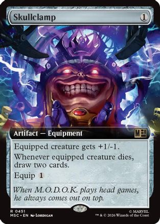 Skullclamp (Extended Art) (MSC-451) - Commander: Marvel Super Heroes | Grognard Games