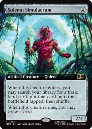 Solemn Simulacrum (Extended Art) (MSC-453) - Commander: Marvel Super Heroes | Grognard Games