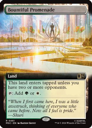 Bountiful Promenade (Extended Art) (MSC-461) - Commander: Marvel Super Heroes | Grognard Games