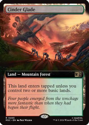 Cinder Glade (Extended Art) (MSC-465) - Commander: Marvel Super Heroes | Grognard Games