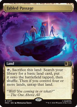 Fabled Passage (Extended Art) (MSC-471) - Commander: Marvel Super Heroes | Grognard Games